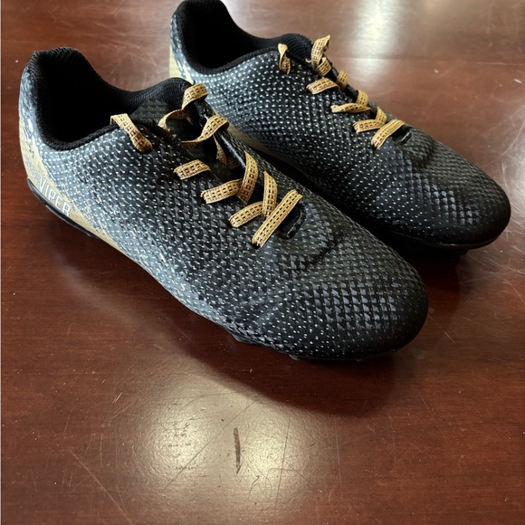 DSG Speed Viper Kids Black and Gold Soccer Cleats - Picture 3 of 5